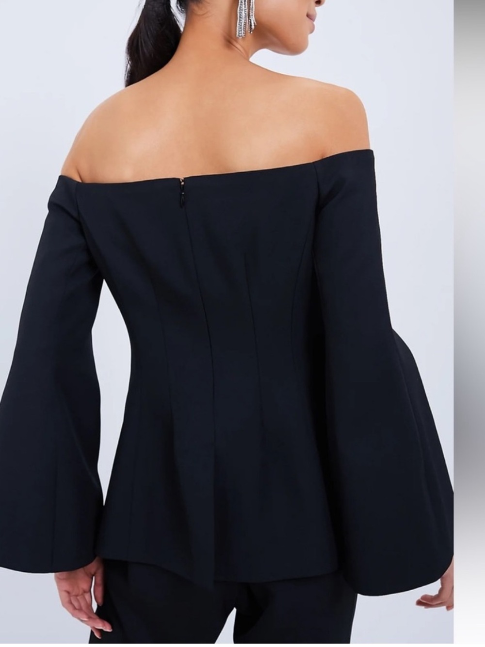 Tuckernuck Bria Off Shoulder Blouse Women’s Size XXXL Back Zip Elegant Formal - Picture 2 of 12
